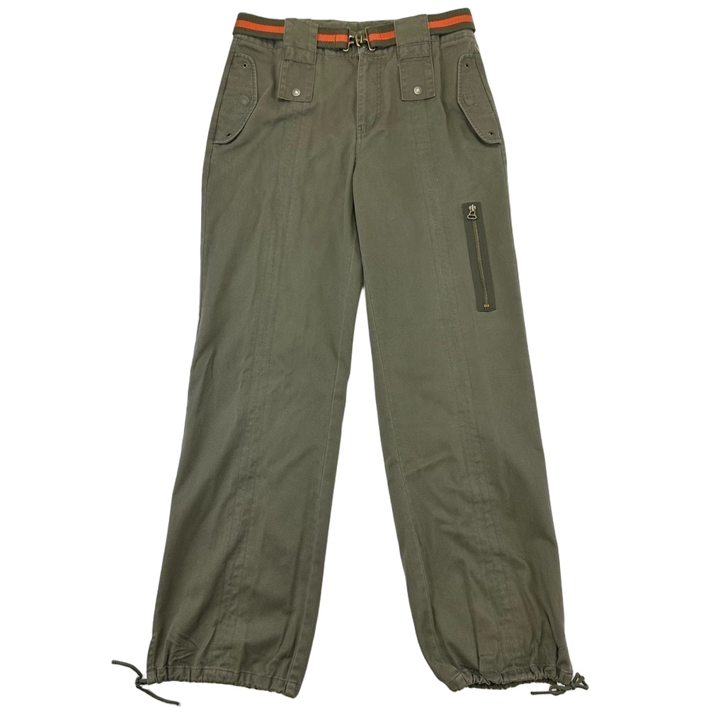 Vintage 90s baggy womens pants Nevada Retro green utility grunge casual belted